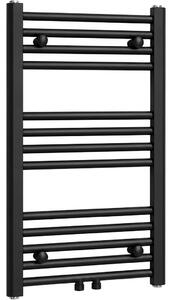 CERANO - Kúpeľňový radiátor Benito - stredové pripojenie 50mm/bočné - 265 W - čierna matná - 700x450 mm