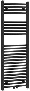 CERANO - Kúpeľňový radiátor Benito - stredové pripojenie 50mm/bočné - 477 W - čierna matná - 1200x450 mm