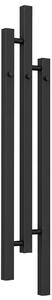 CERANO - Kúpeľňový radiátor Fabiano - bočné pripojenie - 251 W - čierna matná - 1200x220 mm