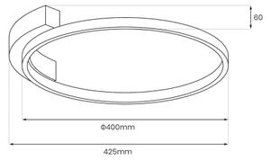 LED stropné svietidlo LUNA LED/18W/230V pr. 42,5 cm čierne