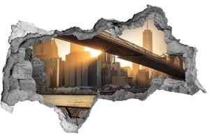 Fototapeta diera na stenu 3D Brooklyn bridge nd-b-91387944