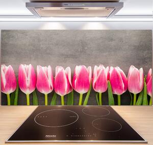 Panel do kuchyne Ružové tulipány