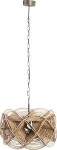 PTMD - Luster na reťazi YENA 1xE27/40W/230V priemer 57 cm ratan