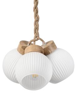 Luster na lanku LOOMIS 3xE27/15W/230V 130 cm béžová/dub