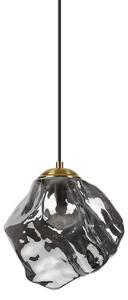 Závesný luster na lanku CRISTAL 1xE14/15W/230V mosadz/dymovo čierna