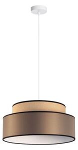 Luster na lanku GRACE 1xE27/60W/230V pr. 40 cm béžová/hnedá