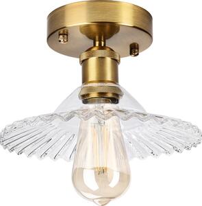 Prisadený luster TRISH 1xE27/15W/230V zlatý/priehľadný