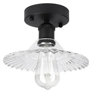 Prisadený luster TRISH 1xE27/15W/230V čierny/číry
