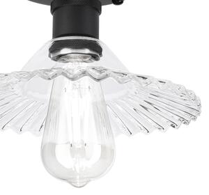 Prisadený luster TRISH 1xE27/15W/230V čierny/číry