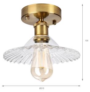 Prisadený luster TRISH 1xE27/15W/230V zlatý/priehľadný