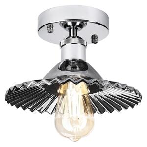 Prisadený luster TRISH 1xE27/15W/230V lesklý chróm/dymová čierna