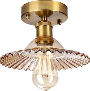 Prisadený luster TRISH 1xE27/15W/230V zlatá/dymovo-béžová