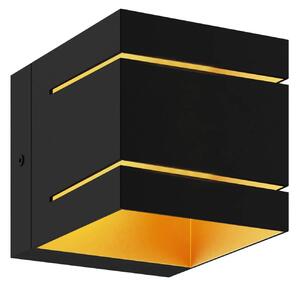 Moderné nástenné svietidlo Transfer 2 čierna/zlatá