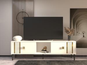 TV stolík/skrinka Numepa (biela + zlatá) . Vlastná spoľahlivá doprava až k Vám domov. 1095337