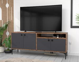 TV stolík/skrinka Kebati 2 (orech + antracit) . Vlastná spoľahlivá doprava až k Vám domov. 1095361