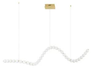 Dizajnový LED luster Perla 167 zlatá s diaľkovým ovládaním