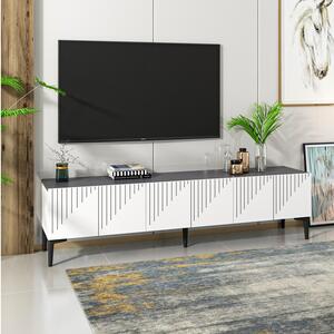 TV stolík/skrinka Kebati 3 (biela + antracit) . Vlastná spoľahlivá doprava až k Vám domov. 1095370