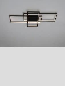 Dizajnové stropné svietidlo Clea čierne s diaľkovým ovládaním