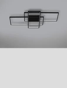Dizajnové stropné svietidlo Clea čierne s diaľkovým ovládaním