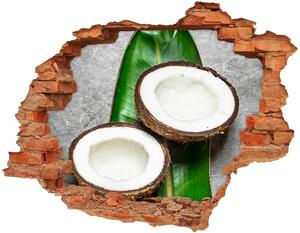 Diera 3D fototapeta nálepka Polovičky kokosových