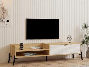 TV stolík/skrinka Momido (dub zafírový + biela) . Vlastná spoľahlivá doprava až k Vám domov. 1095439