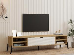 TV stolík/skrinka Motosu (dub zafírový + biela) . Vlastná spoľahlivá doprava až k Vám domov. 1095437
