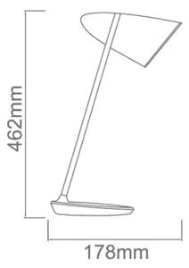 Dizajnová stolová lampa Elmo biela