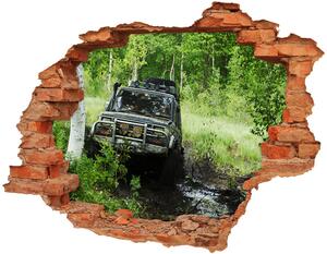 Diera 3D fototapeta nálepka Jeep v lese nd-c-4134018