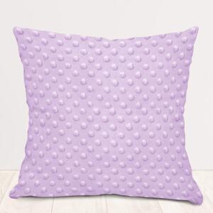 Biante Detská obliečka na vankúš Minky 3D bodky MKP-002 Fialová lila 30 x 50 cm