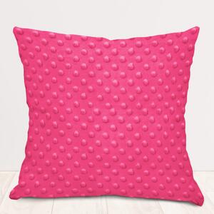 Biante Detská obliečka na vankúš Minky 3D bodky MKP-009 Fuchsiová 40 x 60 cm