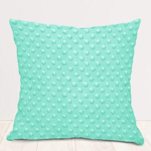 Biante Detská obliečka na vankúš Minky 3D bodky MKP-003 Mintová 30 x 50 cm