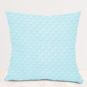 Biante Detská obliečka na vankúš Minky 3D bodky MKP-013 Ľadová modrá 30 x 50 cm