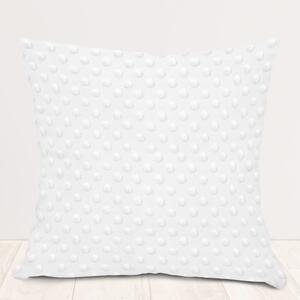 Biante Detská obliečka na vankúš Minky 3D bodky MKP-016 Krémovo biela 30 x 50 cm