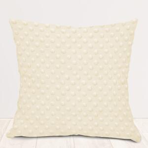 Biante Detská obliečka na vankúš Minky 3D bodky MKP-014 Krémová 35 x 45 cm