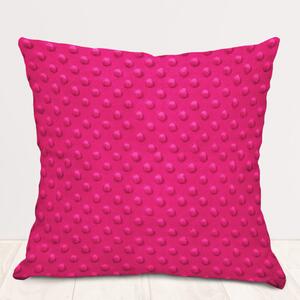 Biante Detská obliečka na vankúš Minky 3D bodky MKP-018 Purpurová 30 x 50 cm