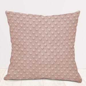 Biante Detská obliečka na vankúš Minky 3D bodky MKP-024 Tmavo béžová 30 x 50 cm