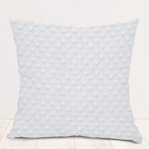 Biante Detská obliečka na vankúš Minky 3D bodky MKP-025 Svetlo sivá 30 x 50 cm