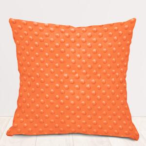 Biante Detská obliečka na vankúš Minky 3D bodky MKP-022 Oranžová 30 x 50 cm