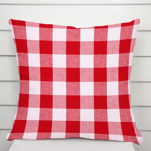 Biante Bavlnená obliečka na vankúš Olivia OL-016 Červeno-biela kocka veľká 30 x 50 cm