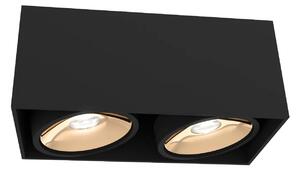 Moderné bodové svietidlo Cardi II čierna/zlatá