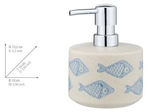 Bielo-modrá keramická súprava doplnkov do kúpeľne Aquamarin – Wenko
