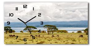 Vodorovné Sklenené hodiny na stenu Jazero Naivasha