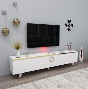 TV stolík/skrinka Bamete (biela + zlatá) . Vlastná spoľahlivá doprava až k Vám domov. 1095598