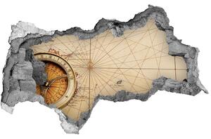 Samolepiaca diera na stenu Kompas na mape nd-b-122551026