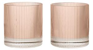 Ferm Living Poháre na vodu Ripple Tumbler set 2 ks, blush