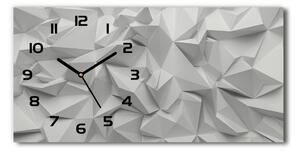 Vodorovné Sklenené hodiny na stenu tiché Abstrakcie 3D
