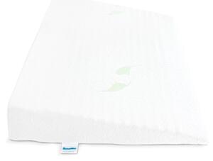 SENSILLO Dojčenský vankúš - klin biely Luxe s aloe vera 60x38 cm 100% polyester 60x38 cm