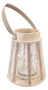 Lucerna s flitrami CONE GLAM 22 cm, biela