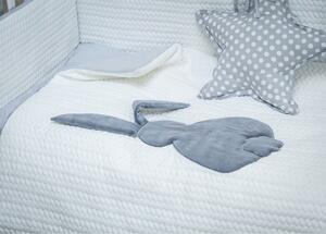 3-dielne posteľné obliečky Belisima Králiček 100/135 bielo-sivé