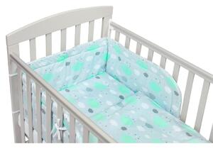 2-dielné posteľné obliečky New Baby 90/120 cm obláčiky mätové